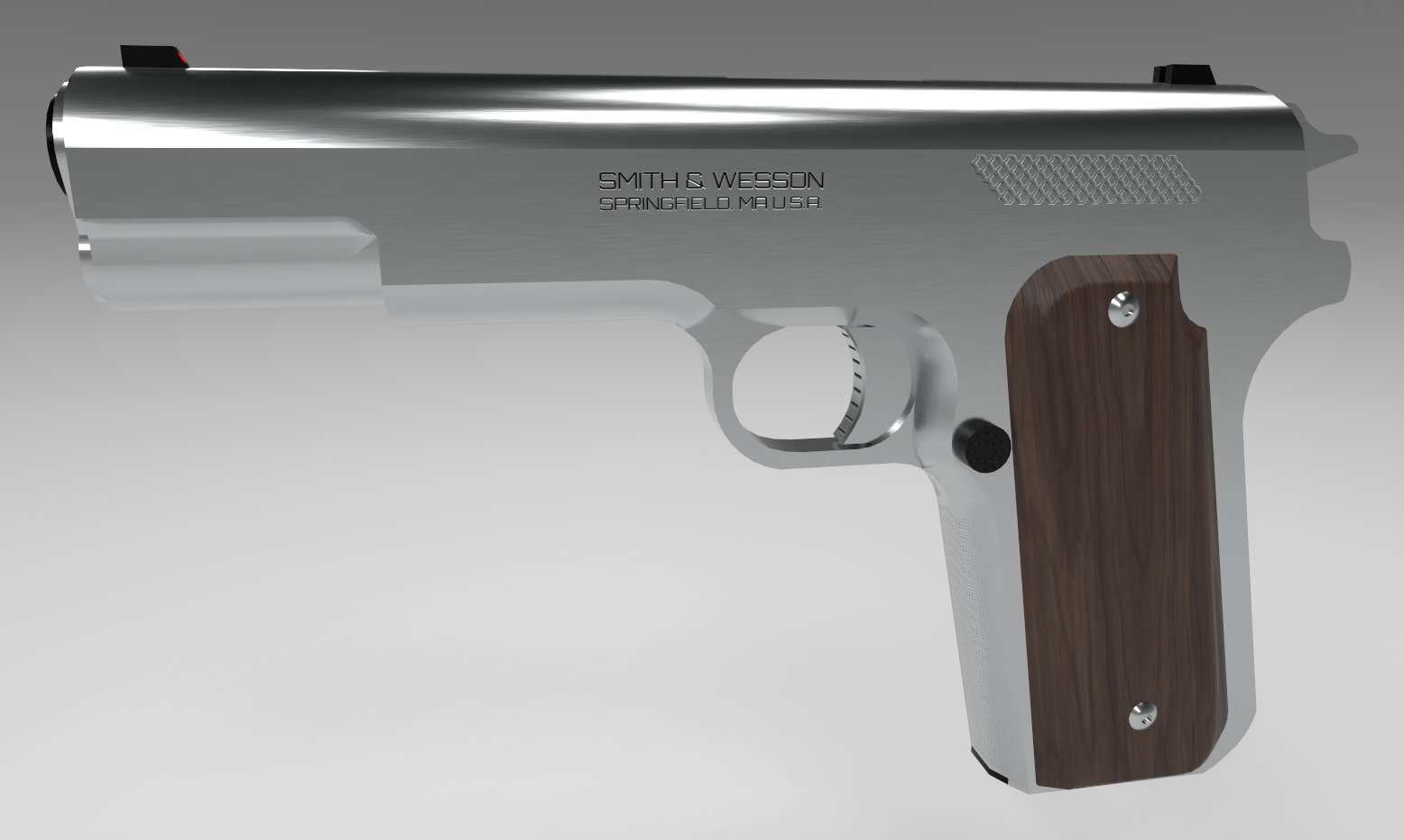 Another close up render of our high definition gun that the VR player uses.